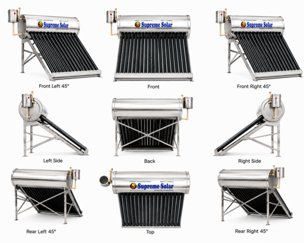 Supreme Solar Water Heater- Stainless Steel Assistant Tank